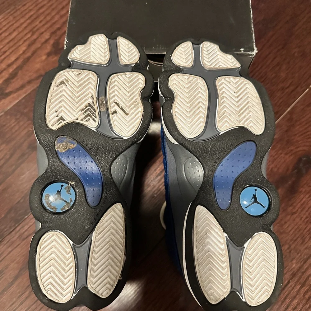 Jordan Retro 13 | Kids SZ 2.5 | French Blue/University Blue-Flint Grey-White - Picture 6 of 6